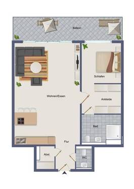 WE 2 - 2 Zimmer Etagenwohnung zur Miete in Herten