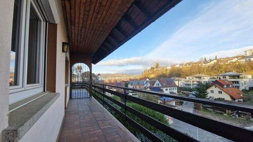 Ausblick von Wohnzimmer Terrassentür Whg. 1 - 