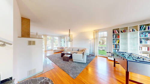 Wohnzimmer - 7 Zimmer Mehrfamilienhaus, Wohnhaus zum Kaufen in Creglingen