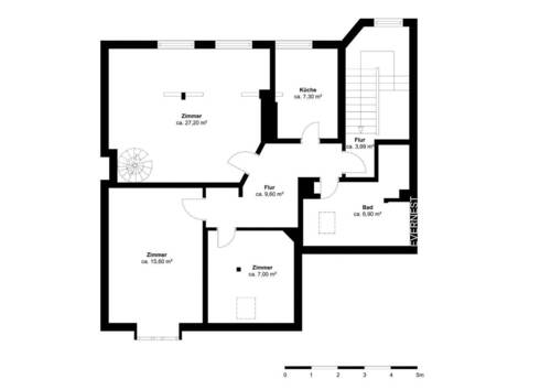 Dachgeschoss - 3 Zimmer Etagenwohnung in Flensburg