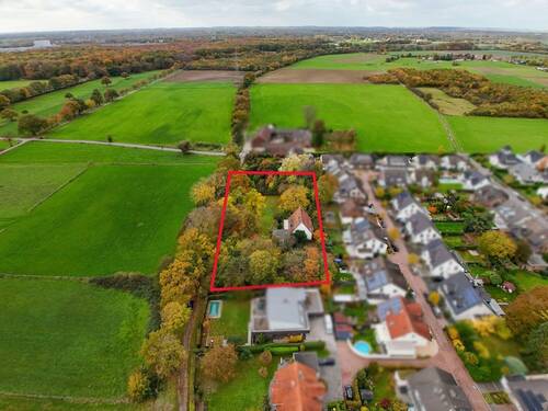 Aktuelle Ansicht on oben - Grundstück in Duisburg / Rumeln-Kaldenhausen zum Kaufen