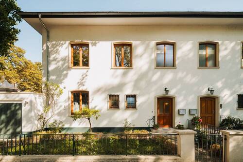 Hausansicht - Charmante Doppelhaushälfte im toskanischen Stil in der Mannheimer Oststadt