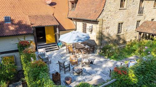 Herrliche Südterrasse im Mühlengebäude - 