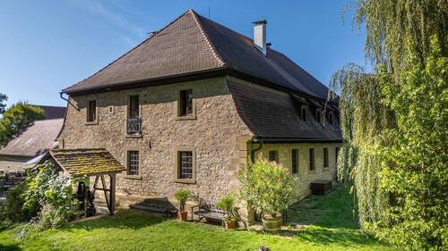 Ansicht Süd Ost Mühlengebäude - Mehrfamilienhaus, Wohnhaus mit 486,00 m&sup2; in Willanzheim zum Kaufen