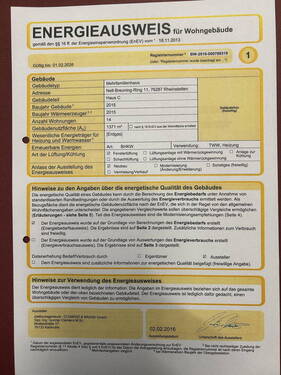 Energieausweis - 