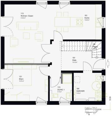 Erdgeschoss - 5 Zimmer Einfamilienhaus zum Kaufen in Colditz