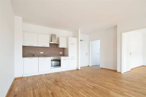Referenzbild Wohnbereich mit EBK - Etagenwohnung mit 64,50 m&sup2; in Leipzig zur Miete
