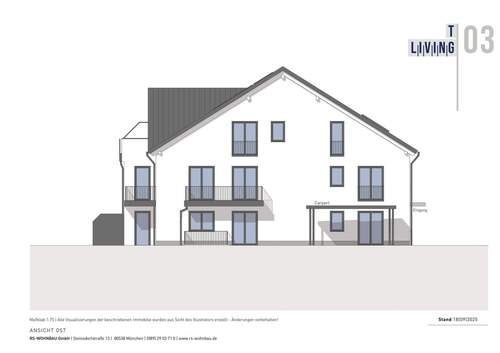 Ansicht_Ost - 2 Zimmer Etagenwohnung in Vaterstetten