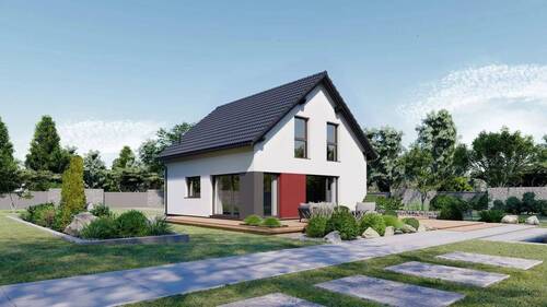 Außenansicht - Günstiger als Miete - Neubau-Einfamilienhaus auf 575 m² Grundstück