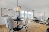 Offener Wohn- und Essbereich - Ankommen auf Sylt - großzügige 3-Zimmer-Wohnung mit Balkon