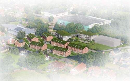 Gesamt Visualisierung Neue Dorfmitte Alveslohe - Reihenmittelhaus mit 129,00 m&sup2; in Alveslohe zur Miete