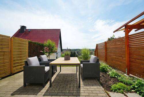 Besipiel Gartenterrasse - 4 Zimmer Reihenmittelhaus zum Kaufen in Rabenau / Obernaundorf