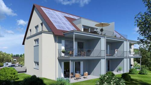 Ansicht Südost - Obergeschosswohnung Albblick Domizil Haus 1 Reserviert!
