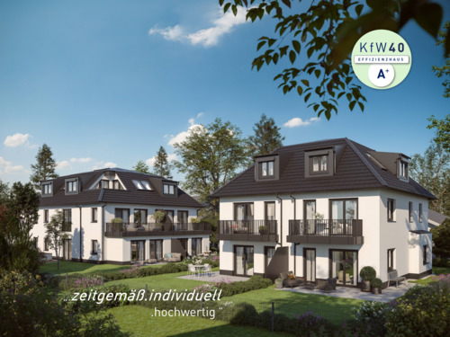 Neubau-Doppelhaus (EH40,A+) - Familienfreundliche Neubau-Doppelhaushälfte in schönster Wohnlage in München-Waldtrudering
