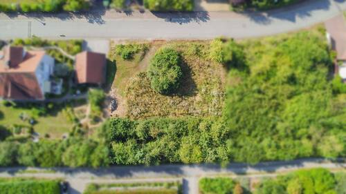 Vogelperspektive - Doppelhaushälfte mit 127,00 m&sup2; in Arnstein zum Kaufen