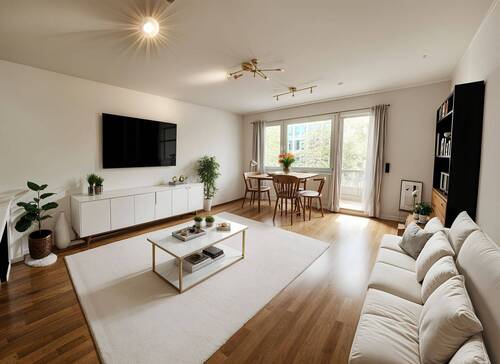 Wohnzimmer Beispiel - 3 Zimmer Etagenwohnung zum Kaufen in Frankfurt am Main