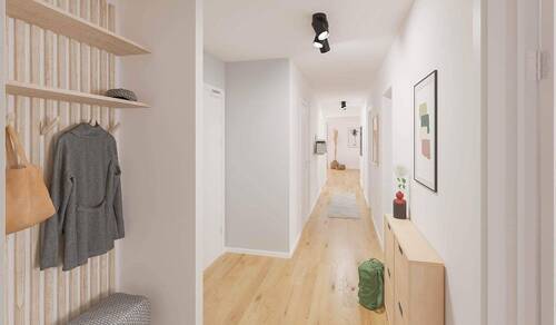 Heller und freundlicher Eingangsbereich - 5 Zimmer Terrassenwohnung zum Kaufen in Schönefeld