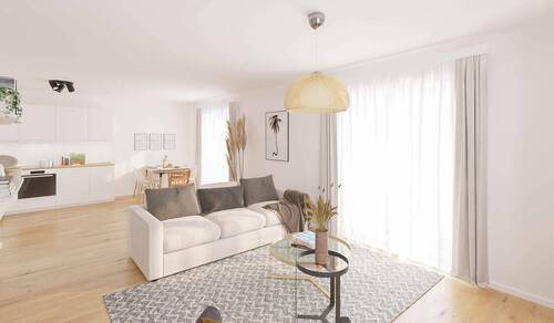 Lichtdurchfluteter Wohnbereich dank bodentiefer Fe - 5 Zimmer Terrassenwohnung in Schönefeld