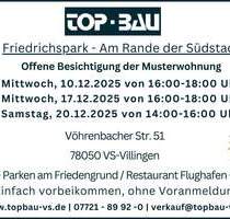 Friedrichspark Haus A5: Großer Balkon mit 17 m², Tageslichtbad, Gäste-WC, 1.-3.OG, KfW 55! - Villingen-Schwenningen