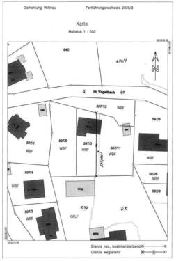 Lageplan Flst. 597/3 + /100 + 1/3 aus Flst. 597/10 - 