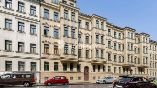 Außenansicht 1 - 64,83 m² Wohnkomfort in Jugendstilhaus mit Loggia in begehrter Lage von Leipzig-Stötteritz