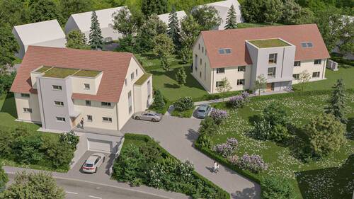 Draufsicht Norden - Erdgeschosswohnung Albblick Domizil Haus 2 Wohnung 1