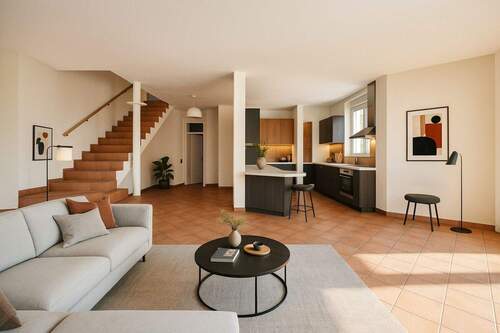 Visualisierung Lichtdurchfluteter und großzügiger Übergang - 