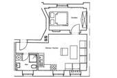 Grundriss - 2 Zimmer Etagenwohnung zur Miete in Dresden