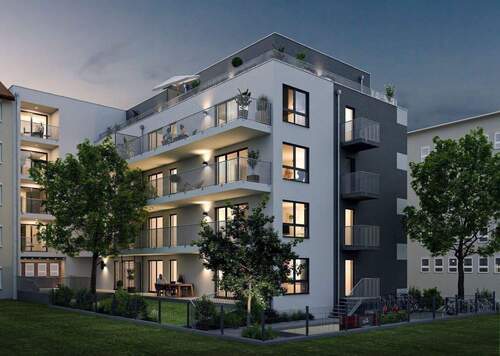 Visualisierung - JETZT mit KFW Stilvolle 2-Zi.-Wohnung mit Loggia & Aufzug