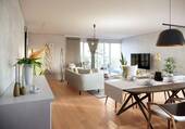 Visualisierung Wohnzimmer - Das Katerbowhaus - Leben auf dem Werder! Exklusives Neubauprojekt an der Alten Elbe in Magdeburg.