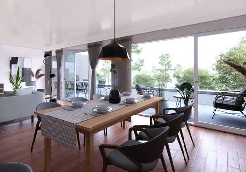 Visualisierung Essbereich, Balkon, Terrasse - 