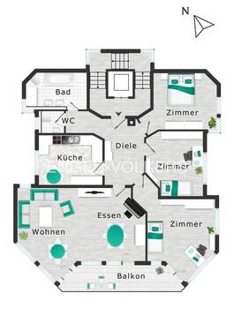 Erdgeschoss (entspricht Etage 4) - 