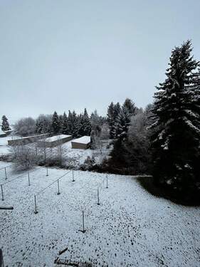 Blick vom Balkon - Etagenwohnung mit 79,00 m&sup2; in Klipphausen zur Miete
