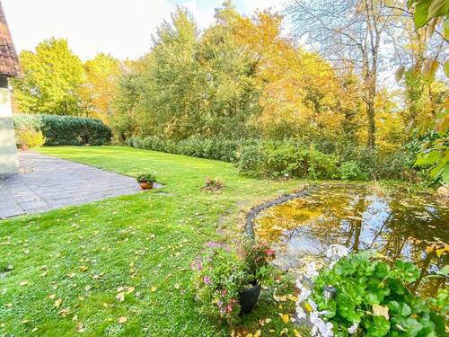 wunderschöner Garten mit Teich Herbstimpression - 9 Zimmer Einfamilienhaus in Kitzingen