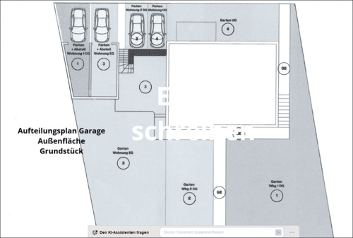 Aufteilungsplan - Terrassenwohnung mit 86,00 m&sup2; in Friedrichshafen zum Kaufen