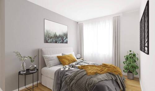 Helles und komfortables Schlafzimmer - 