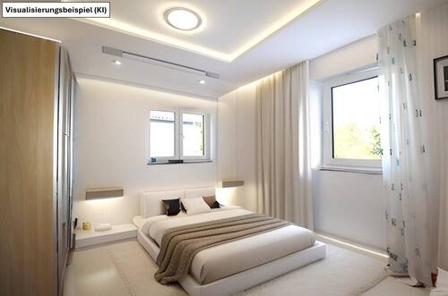 Schlafzimmer mit KI bearbeitet - 