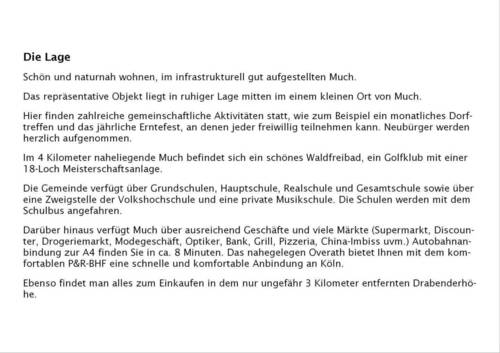 Haus Beschreibung Lage - 