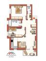 Grundriss 3. Zimmerwohnung im 2.Obergeschoss - 