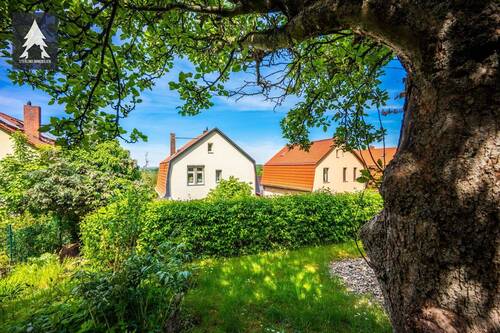 Blick vom Grundstück zum Haus - Über den Dächern von Gernrode - Wohnhaus mit atemberaubendem Ausblick