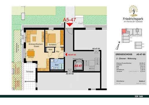 P-112_EG A5-47-03 - Etagenwohnung mit 58,90 m&sup2; in Villingen-Schwenningen zum Kaufen