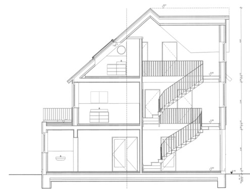 Schnitt - Mehrfamilienhaus, Wohnhaus mit 125,00 m&sup2; in Kaufungen zum Kaufen