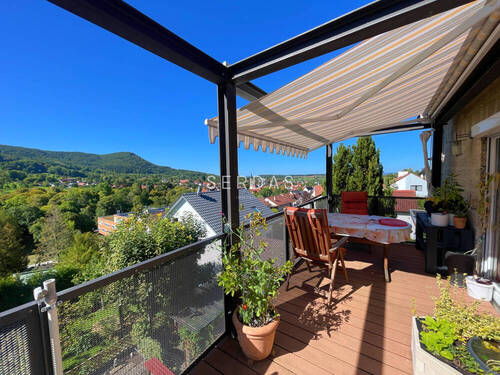 Balkon - 3-Zimmer-Wohnung mit Balkon, Gartenanteil und Fernblick in Reutlingen-Gönningen
