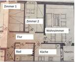 Grundriß - Etagenwohnung mit 76,00 m² in Hannover-Misburg zur Miete