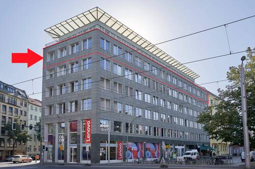 Objektansicht mit Kennzeichnung Etage.jpg - Büro-Etage mit ca. 880 m² im 5. OG nähe Hauptbahnhof zu vermieten