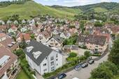Blick über die Dächer und auf die Weinreben - 