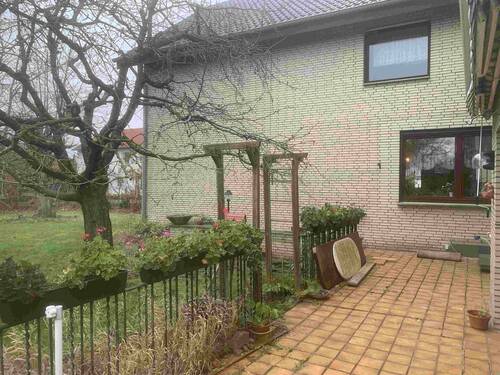 Ansicht Terasse Süden - Mehrfamilienhaus, Wohnhaus mit 214,00 m&sup2; in Espelkamp zum Kaufen