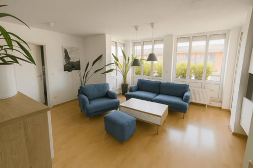 Wohnzimmer - Etagenwohnung mit 72,00 m&sup2; in Taucha zum Kaufen