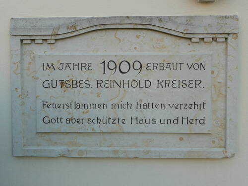 Historische Bautafel - 