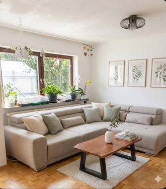 Wohnzimmer - Reihenmittelhaus mit 99,00 m&sup2; in Öhringen zum Kaufen